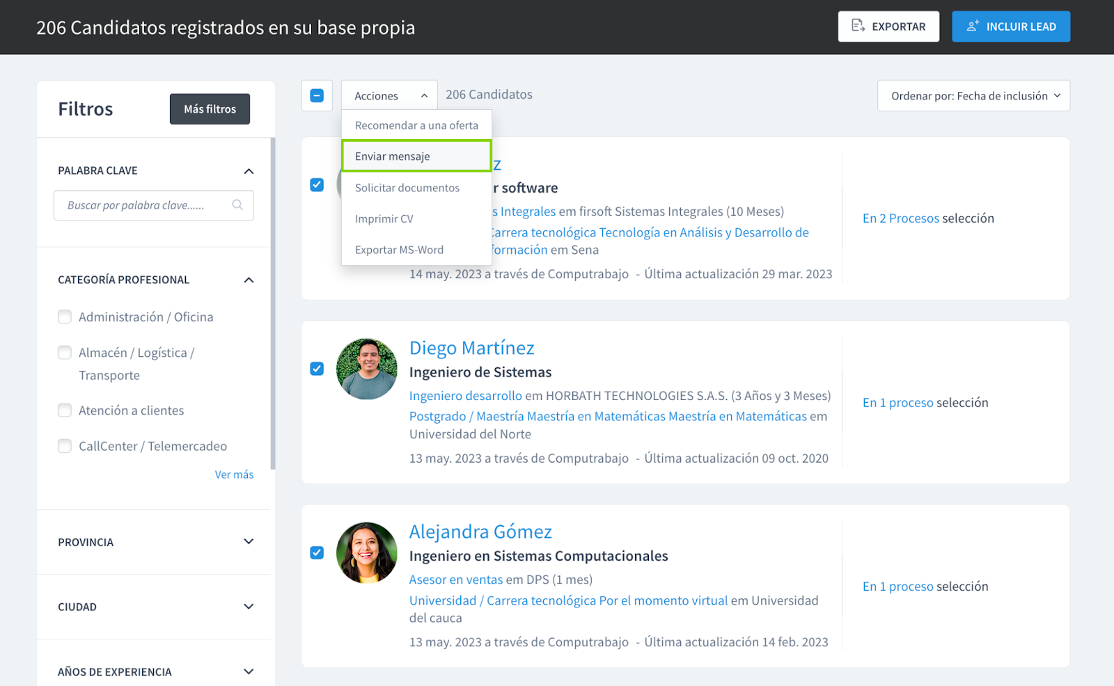 acciones-bbdd-enviar-mensaje