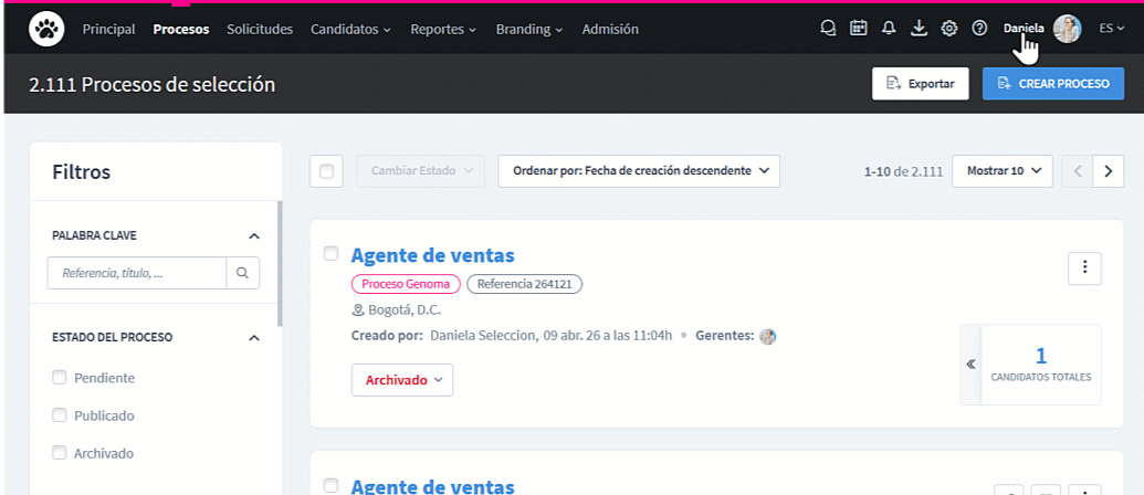 Acceso a Edita tu perfil